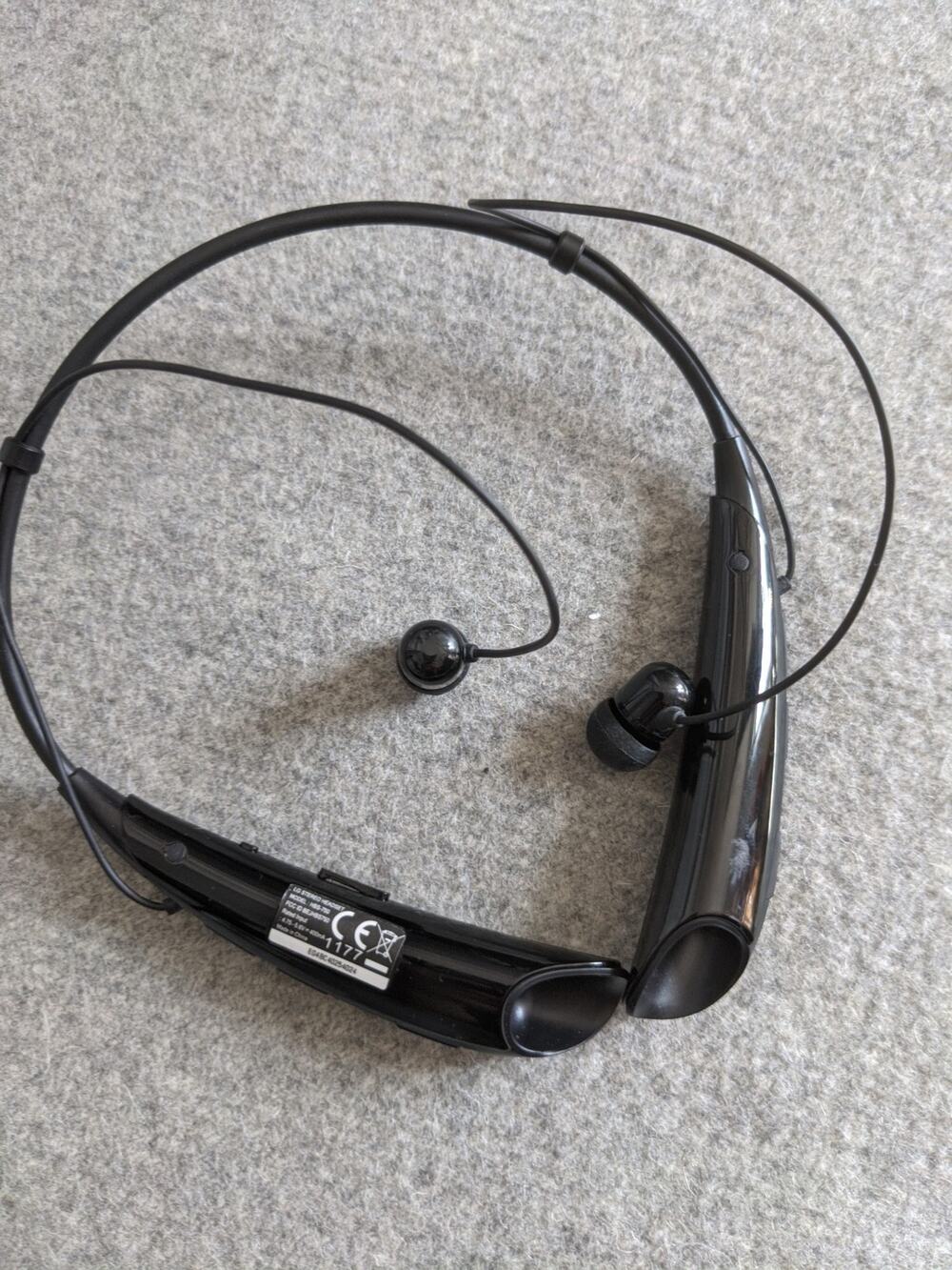 LG Tone PRO HBS-750 Headphones Headset Earbuds Bluetooth Wireless Black Tested